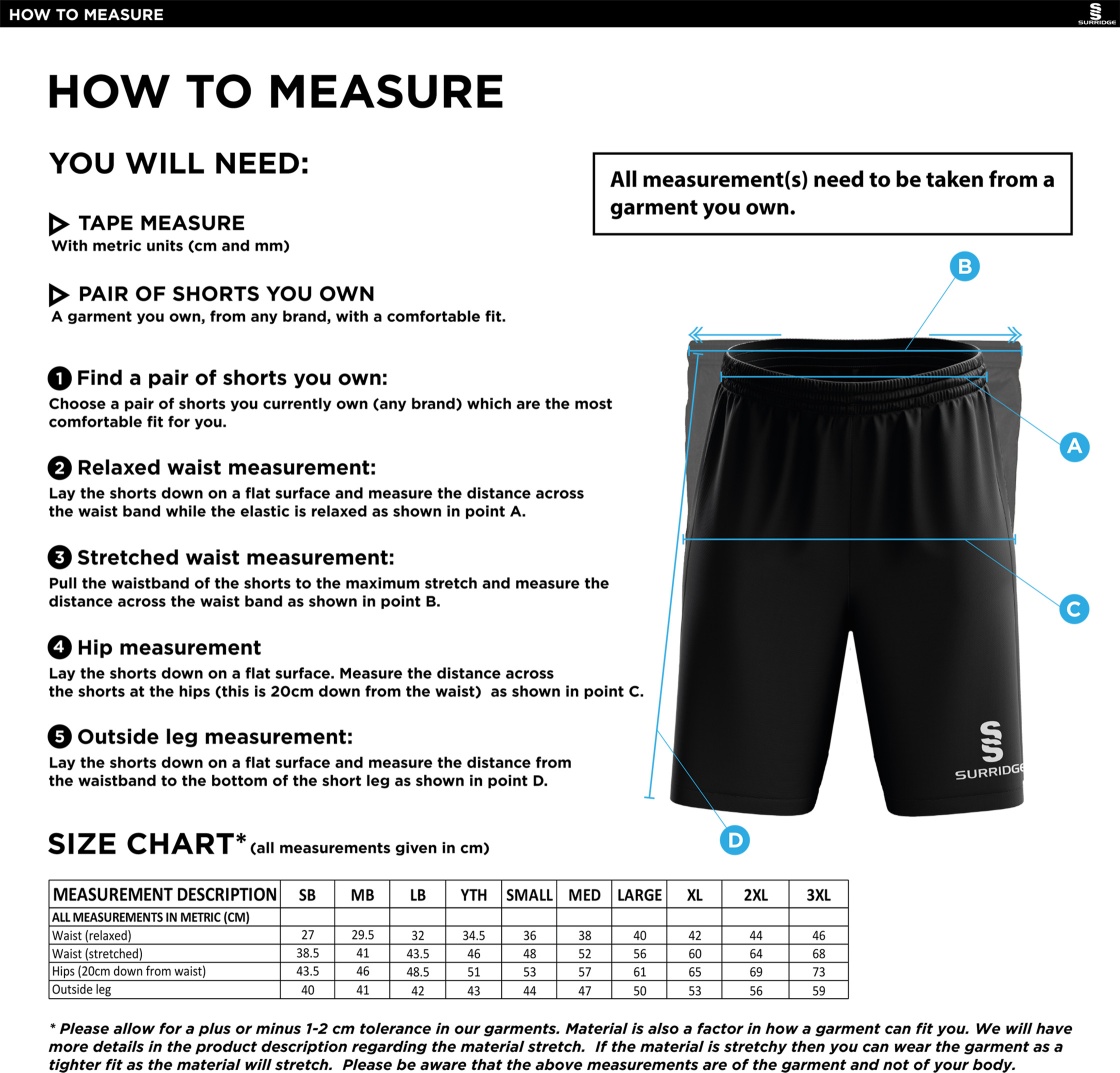 Coach Core - Blade Shorts - Unisex Fit (Lifetime) - Size Guide